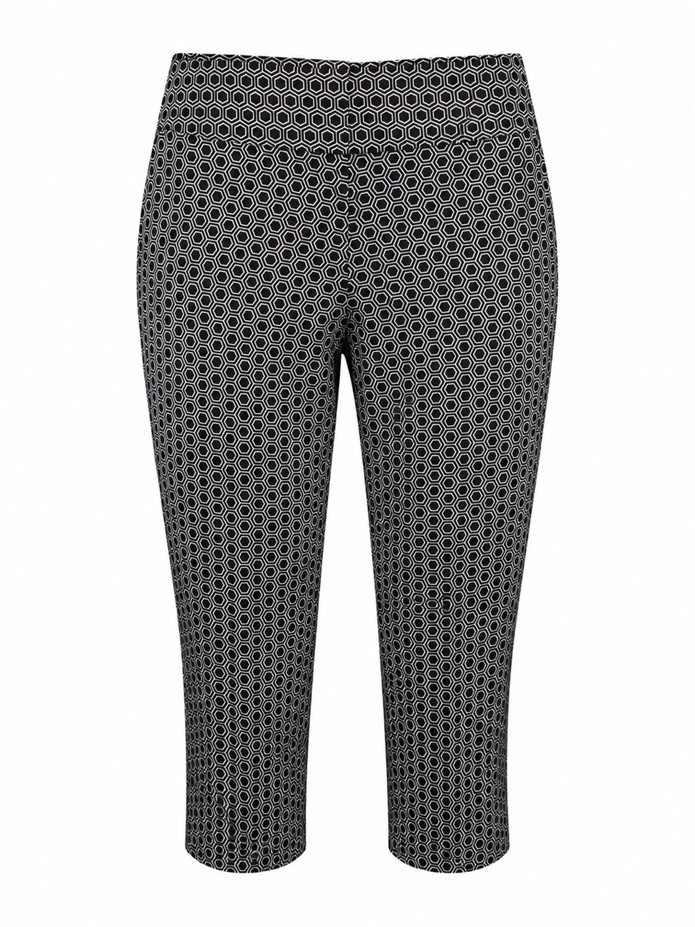 Worthington Geometric Capri Pants Size 6 Black White